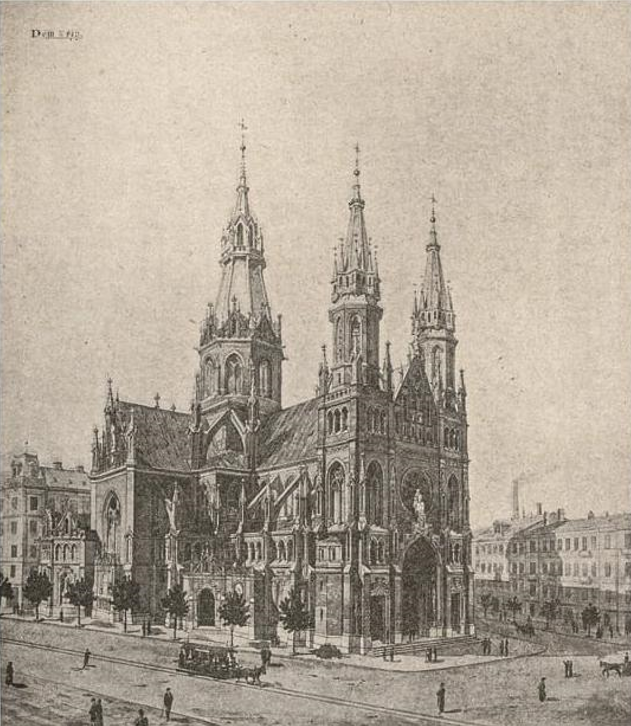 Pierwsza nagroda w konkursie na projekt nowego kościoła - projekt Stefana Szyllera